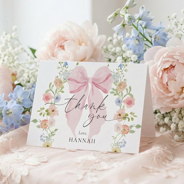 Baby in Bloom Baby Shower Thank You Card (Creator Uploaded)