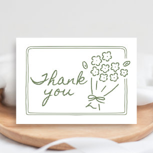 Baby In Bloom Baby Shower Thank You Card