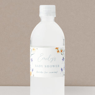 Baby in Bloom Baby Shower Water Bottle Label