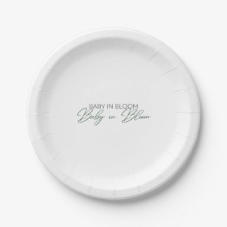 Baby in Bloom - Baby's Breath Paper Plate