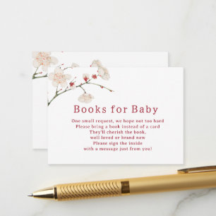 Baby in Bloom Blossom Books for Baby Shower Enclosure Card