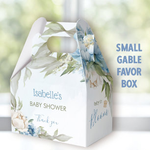 Baby In Bloom Blue Boy Baby Shower Gable Favour Box