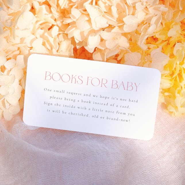 Baby in Bloom Blush Pink Floral Girl Baby Shower Enclosure Card (Creator Uploaded)