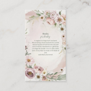 Baby In Bloom Blush Spring Floral Books for Baby Enclosure Card