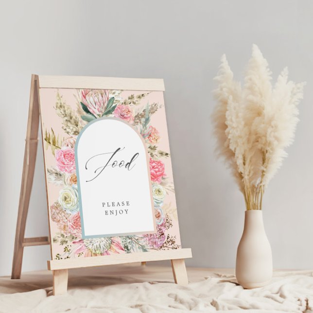 Baby In Bloom Bohemian Baby Shower Food Sign (Creator Uploaded)