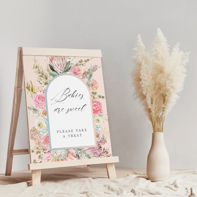 Baby In Bloom Bohemian Floral Baby Are Sweet Sign (Creator Uploaded)