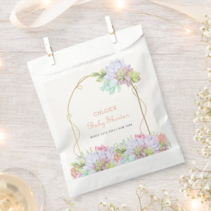 Baby In Bloom Boho Arch Cactus Baby Shower Favour Bag