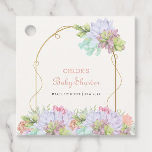 Baby In Bloom Boho Arch Cactus Baby Shower  Favour Tags