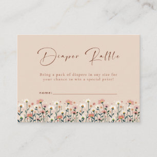 Baby in Bloom Boho Chic Floral Garden Party Shower Enclosure Card