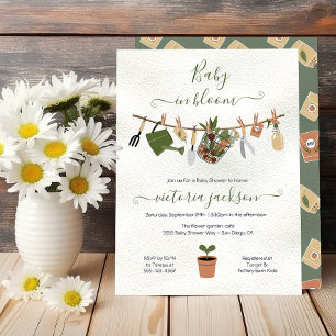 Baby in Bloom Boho Garden Baby Shower Invitation
