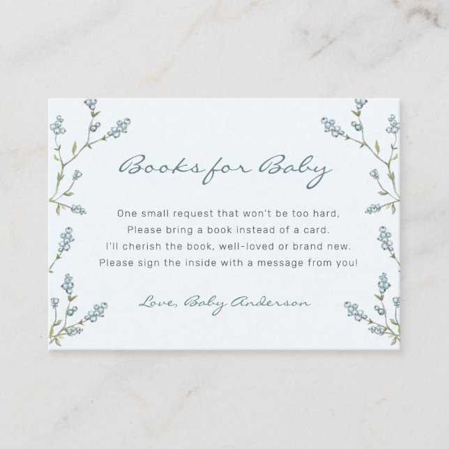 Baby in Bloom book request Enclosure Card (Front)
