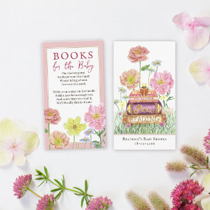Baby in Bloom Books for Baby Shower Bookmark Enclosure Card