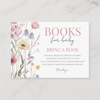 Baby in Bloom Books for Baby Wildflowers Enclosure Card