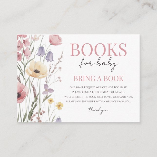 Baby in Bloom Books for Baby Wildflowers Enclosure Card (Front)