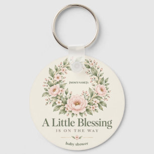 Baby in Bloom Botanical Baby Shower   Key Ring