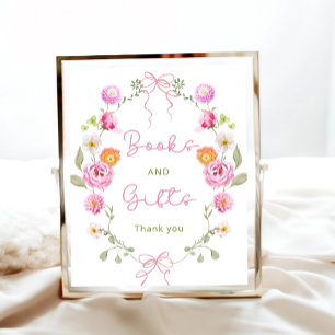 Baby in Bloom Bow Garden Books and Gifts Poster