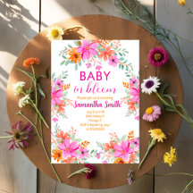 Baby in Bloom bright summer floral shower