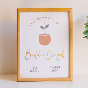 Baby In Bloom Build A Bouquet Baby Shower Sign