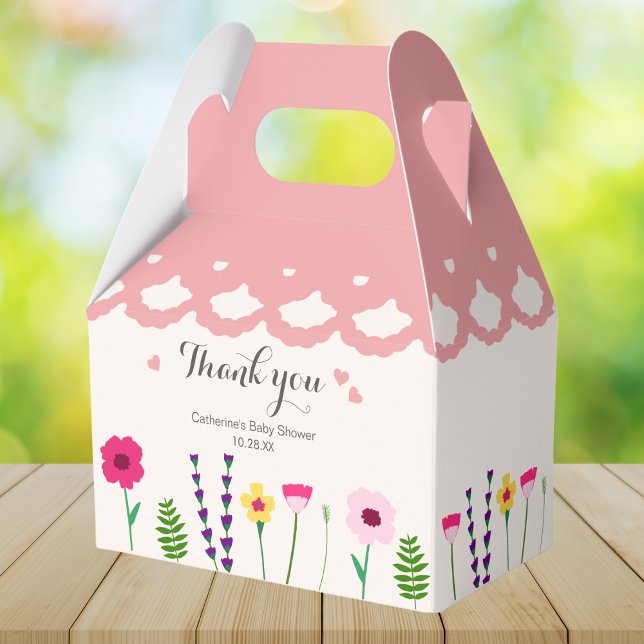 Baby In Bloom Colourful Floral Baby Shower Favour Box (Creator Uploaded)