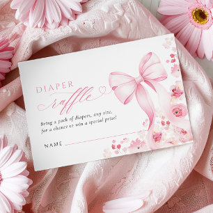 Baby in Bloom Coquette Diaper Raffle Enclosure Card