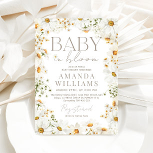 Baby in Bloom Daisy Baby Shower Invitation