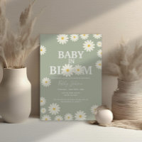 Baby in Bloom Daisy Olive Green Baby Shower 