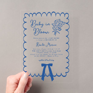 Baby in Bloom Doodle Baby Shower Invitation 