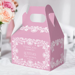 Baby in bloom dusty pink Mexican baby shower Favour Box