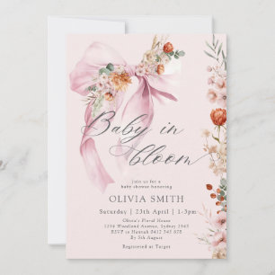 Baby in Bloom Fall Garden Baby Shower Invitation