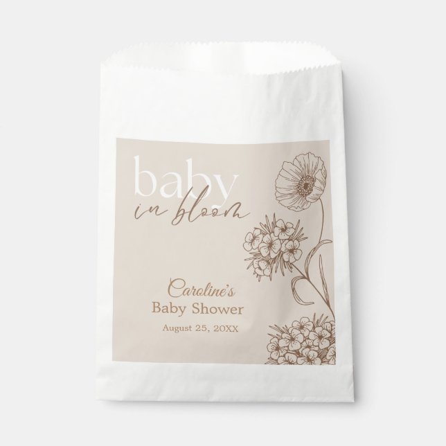 Baby in Bloom Favour Bag (Front)