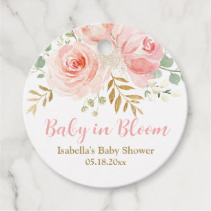 Baby in Bloom Favour Tags, Baby Shower Favour Tags
