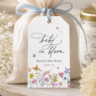 Baby in Bloom Floral Baby Shower Gift Tags