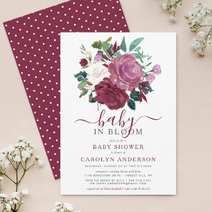 Baby In Bloom Floral Baby Shower Invitation