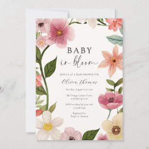 Baby in Bloom Floral Baby Shower Invitation