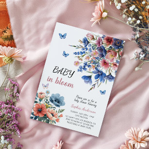 Baby in Bloom Floral Baby Shower - Pastel Flowers  Invitation