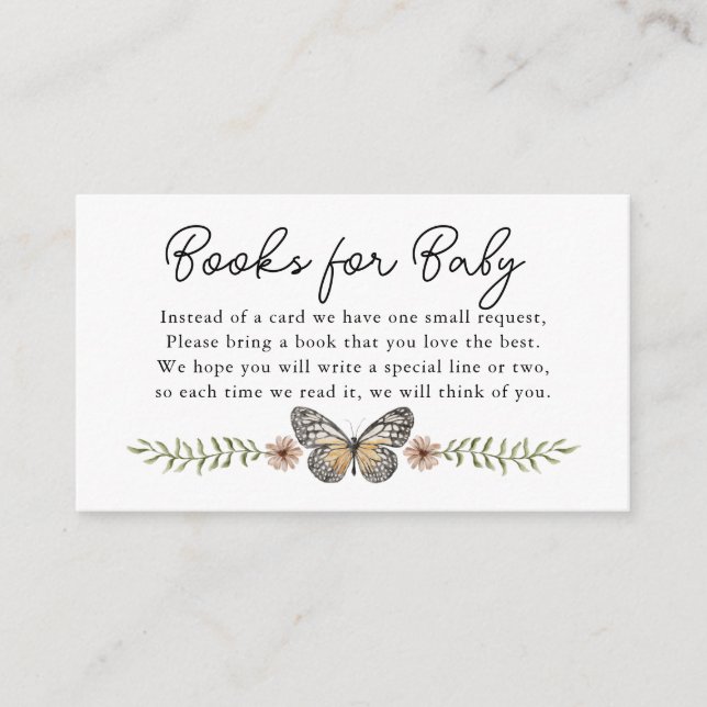 Baby in Bloom Floral Books for Baby Enclosure Card (Front)