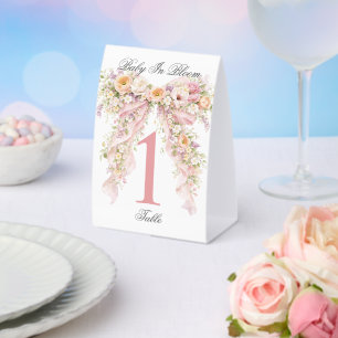 Baby in bloom Floral Bow Girl Baby Shower