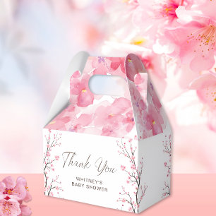 Baby in Bloom Floral Cherry Blossom Favor Box