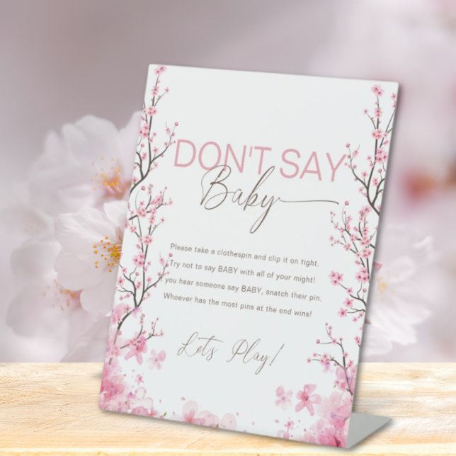 Baby in Bloom Floral Cherry Blossom Game Sign (Creator Uploaded)