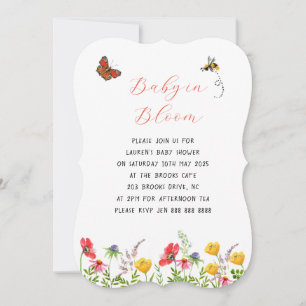 Baby in Bloom Floral Garden Baby Shower Invitation