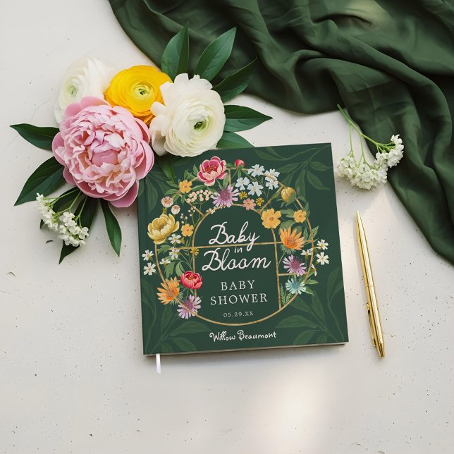Baby in Bloom Floral Garden Greenhouse Baby Shower Guest Book (Baby in Bloom Floral Garden Greenhouse Baby Shower Guest Book)