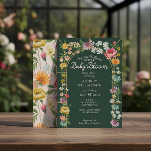 Baby in Bloom Floral Garden Greenhouse Baby Shower Invitation