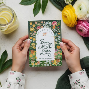 Baby in Bloom Floral Garden Greenhouse Baby Shower Thank You Card