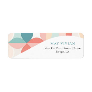 Baby in Bloom Floral Pattern Tiles Return Address Label