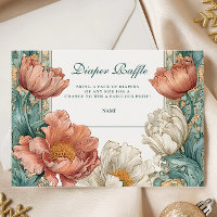 Baby in Bloom Floral Shower Diapper Raffle