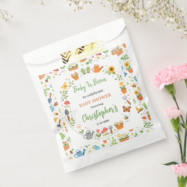 Baby in Bloom Garden Baby Shower | Cute Floral  Favour Bag (Sealed)