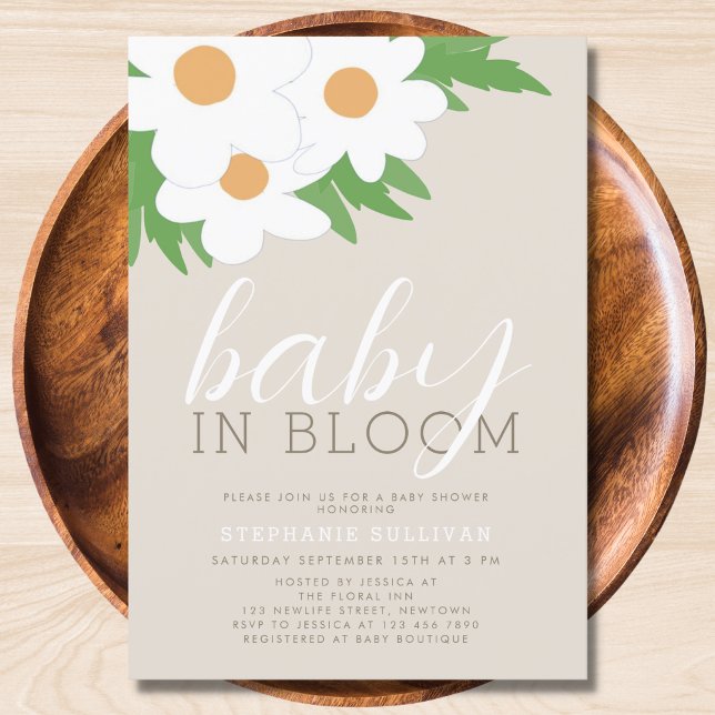 Baby In Bloom Gender-Neutral Baby Shower Invitation (Creator Uploaded)