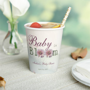 Baby in Bloom Gerber Daisies Baby Shower Paper Cups