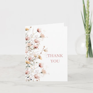 baby in bloom girl baby shower thank you card