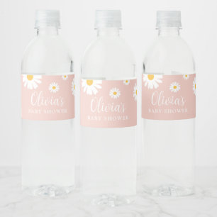 Baby In Bloom Girl Baby Shower Water Bottle Labels